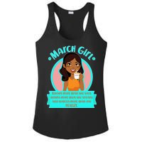 March Birthday Girl Knows More Than You Realize Ladies PosiCharge Competitor Racerback Tank