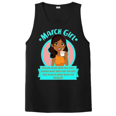 March Birthday Girl Knows More Than You Realize PosiCharge Competitor Tank