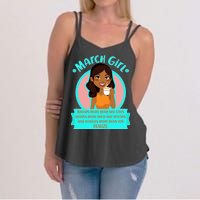 March Birthday Girl Knows More Than You Realize Women's Strappy Tank