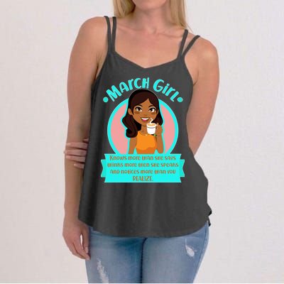 March Birthday Girl Knows More Than You Realize Women's Strappy Tank