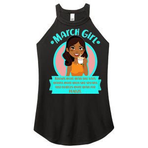 March Birthday Girl Knows More Than You Realize Women’s Perfect Tri Rocker Tank