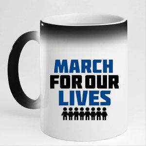 March For Our Lives Gun Control 11oz Black Color Changing Mug