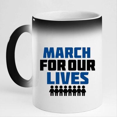 March For Our Lives Gun Control 11oz Black Color Changing Mug