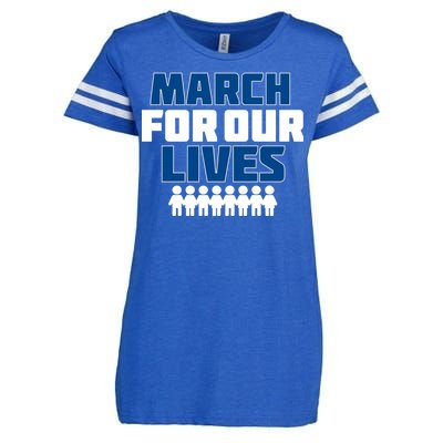 March For Our Lives Gun Control Enza Ladies Jersey Football T-Shirt