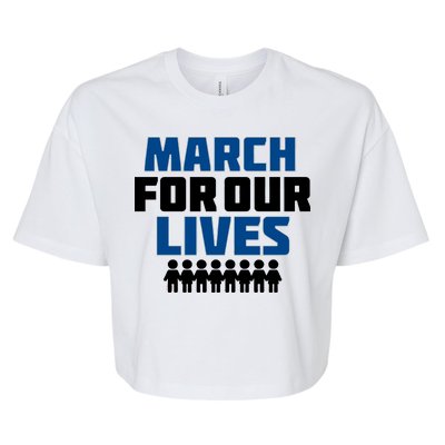 March For Our Lives Gun Control Bella+Canvas Jersey Crop Tee