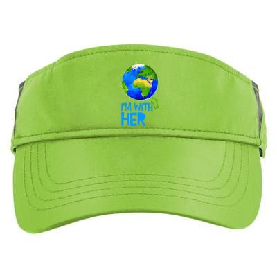 March For Science I'm With Her Earth Globe Scientists Adult Drive Performance Visor