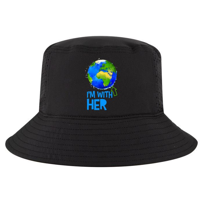 March For Science I'm With Her Earth Globe Scientists Cool Comfort Performance Bucket Hat