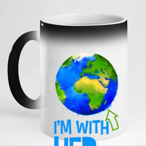 March For Science I'm With Her Earth Globe Scientists 11oz Black Color Changing Mug