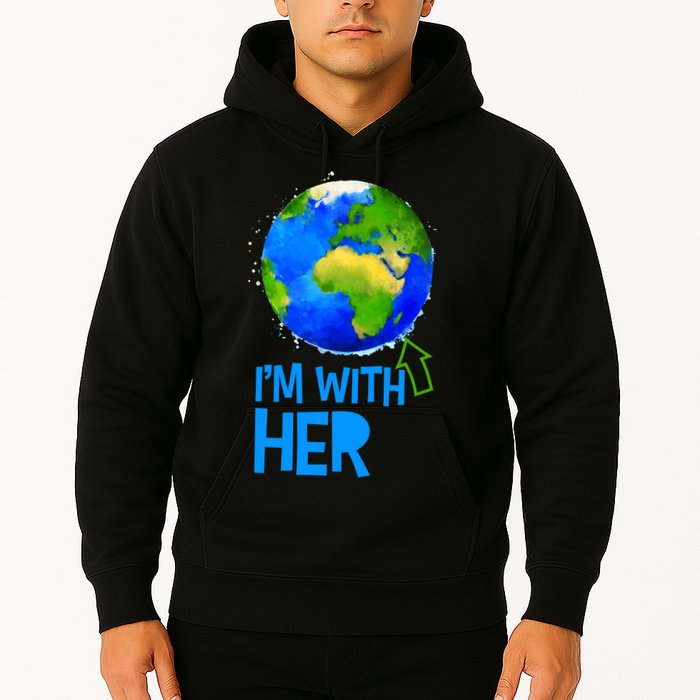 March For Science I'm With Her Earth Globe Scientists Hoodie