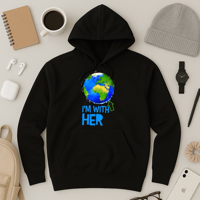 March For Science I'm With Her Earth Globe Scientists Hoodie