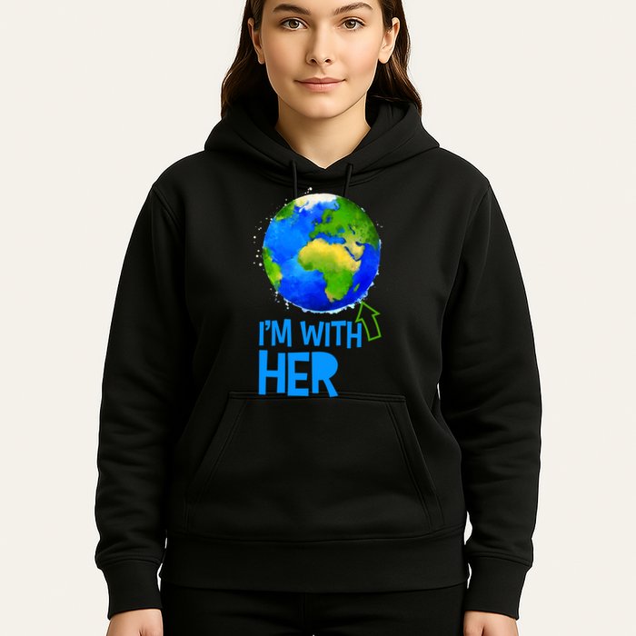 March For Science I'm With Her Earth Globe Scientists Hoodie