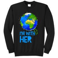 March For Science I'm With Her Earth Globe Scientists Sweatshirt