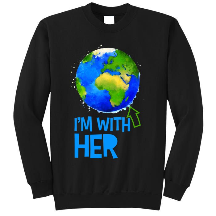March For Science I'm With Her Earth Globe Scientists Sweatshirt