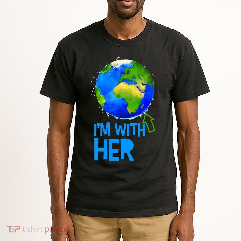 March For Science I'm With Her Earth Globe Scientists Tall T-Shirt