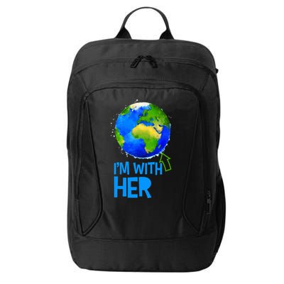 March For Science I'm With Her Earth Globe Scientists City Backpack