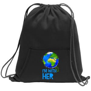 March For Science I'm With Her Earth Globe Scientists Sweatshirt Cinch Pack Bag