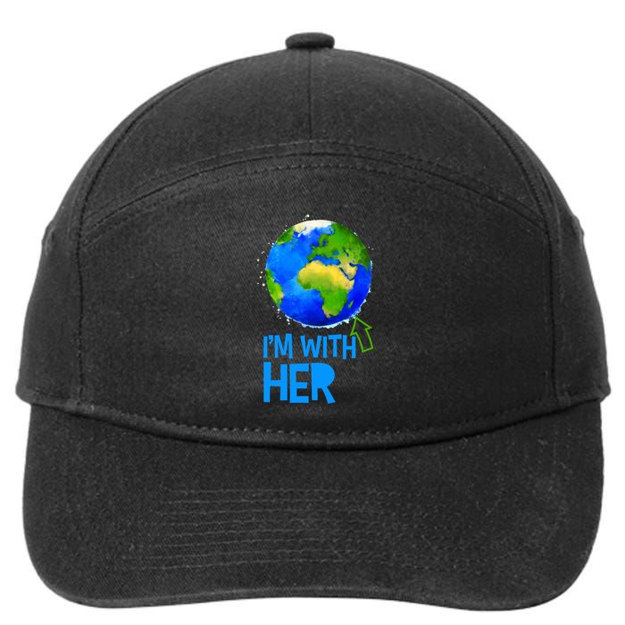 March For Science I'm With Her Earth Globe Scientists 7-Panel Snapback Hat