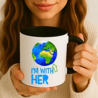 March For Science I'm With Her Earth Globe Scientists Mug