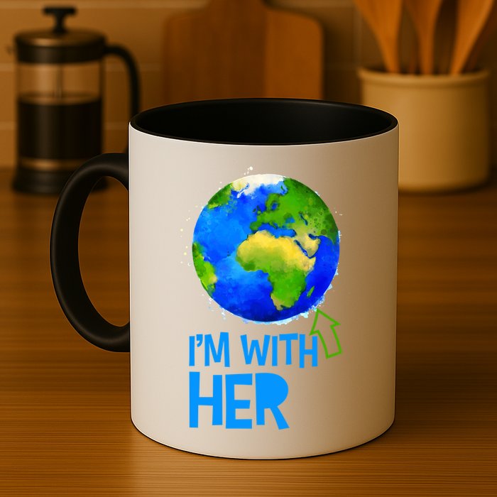 March For Science I'm With Her Earth Globe Scientists Mug