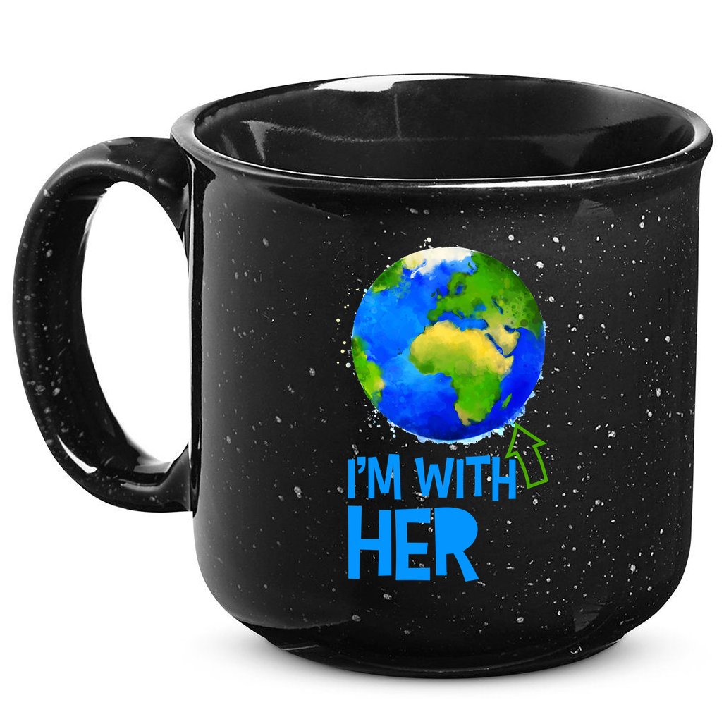 March For Science I'm With Her Earth Globe Scientists 15oz Campfire Ceramic Mug