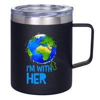 March For Science I'm With Her Earth Globe Scientists 12oz Stainless Steel Coffee Mug