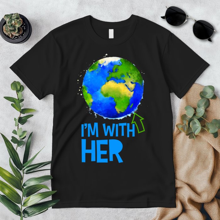 March For Science I'm With Her Earth Globe Scientists Premium T-Shirt