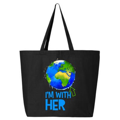 March For Science I'm With Her Earth Globe Scientists 25L Jumbo Tote