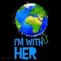 March For Science I'm With Her Earth Globe Scientists PosiCharge Competitor Tank