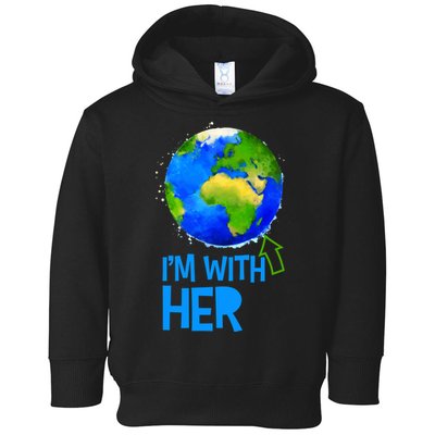 March For Science I'm With Her Earth Globe Scientists Toddler Hoodie
