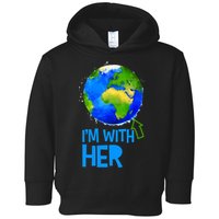 March For Science I'm With Her Earth Globe Scientists Toddler Hoodie