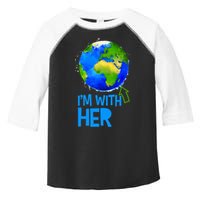 March For Science I'm With Her Earth Globe Scientists Toddler Fine Jersey T-Shirt