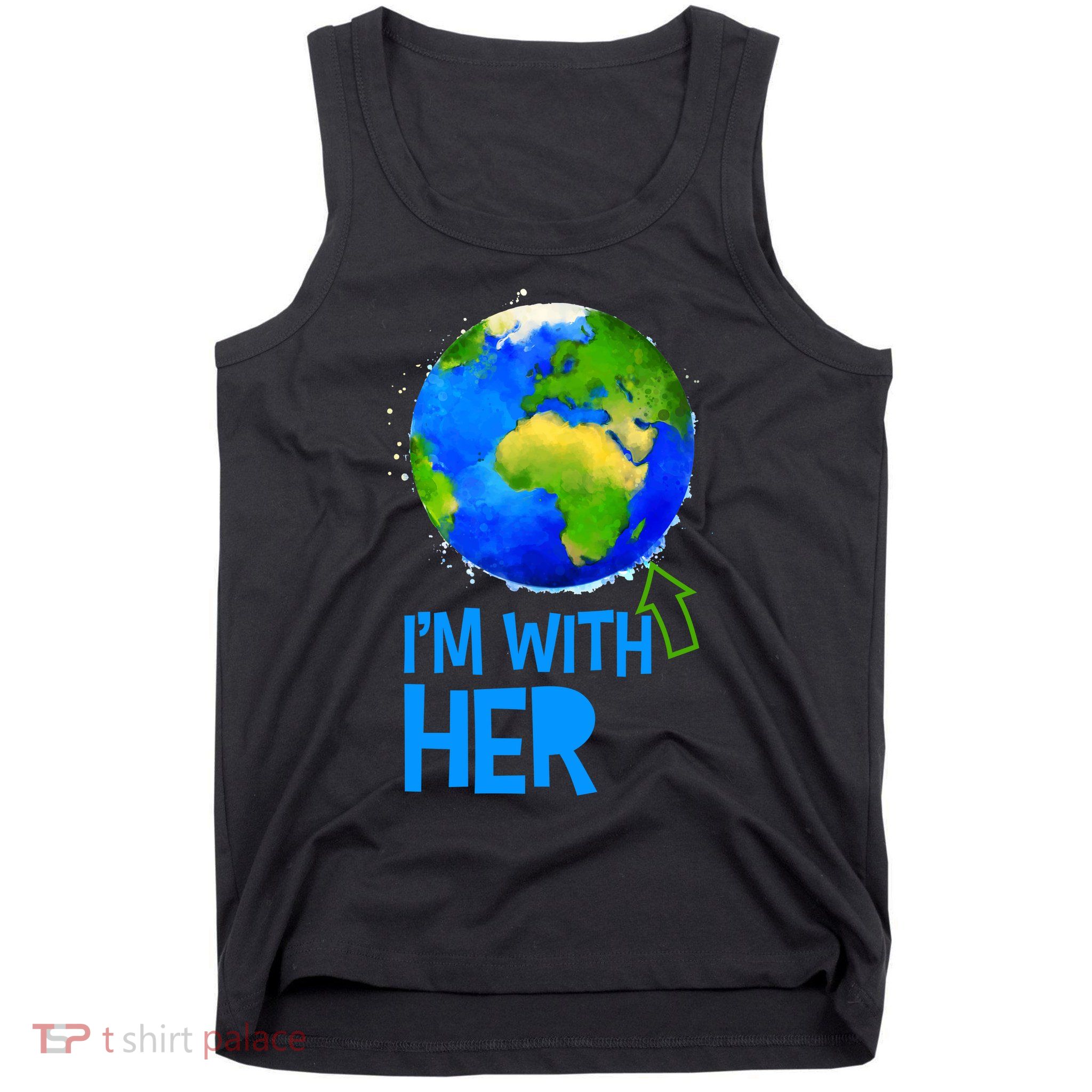 March For Science I'm With Her Earth Globe Scientists Tank Top