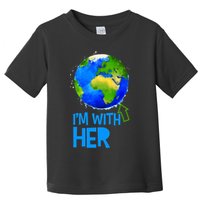 March For Science I'm With Her Earth Globe Scientists Toddler T-Shirt