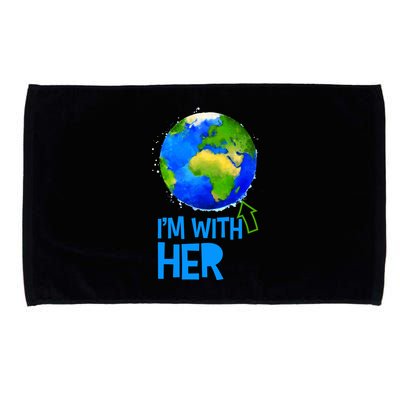 March For Science I'm With Her Earth Globe Scientists Microfiber Hand Towel
