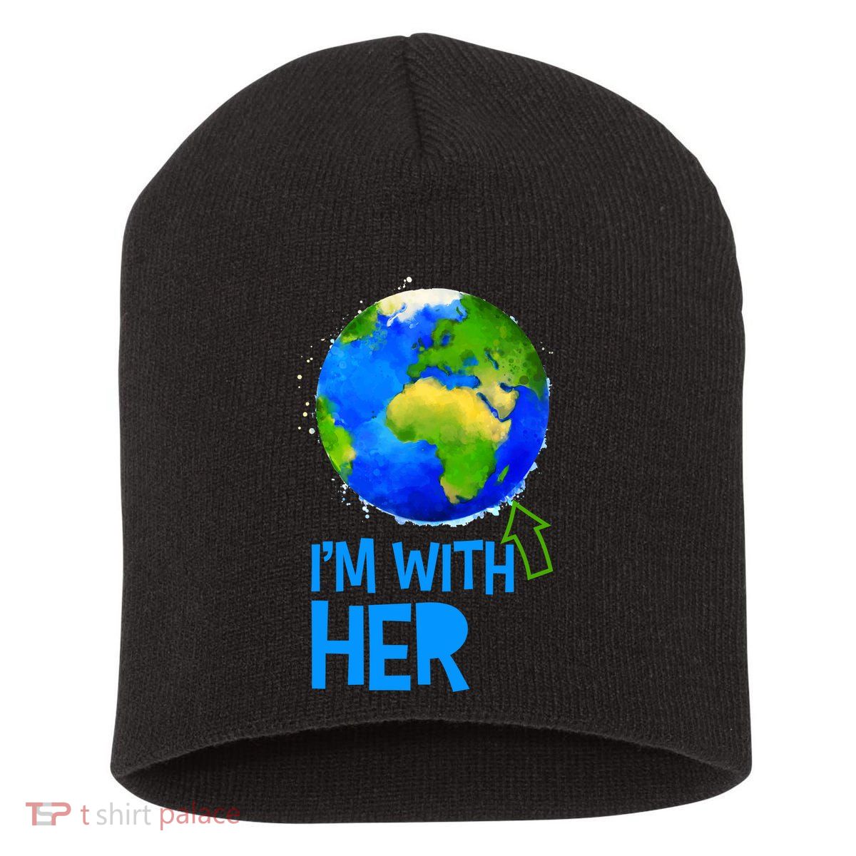 March For Science I'm With Her Earth Globe Scientists Short Acrylic Beanie