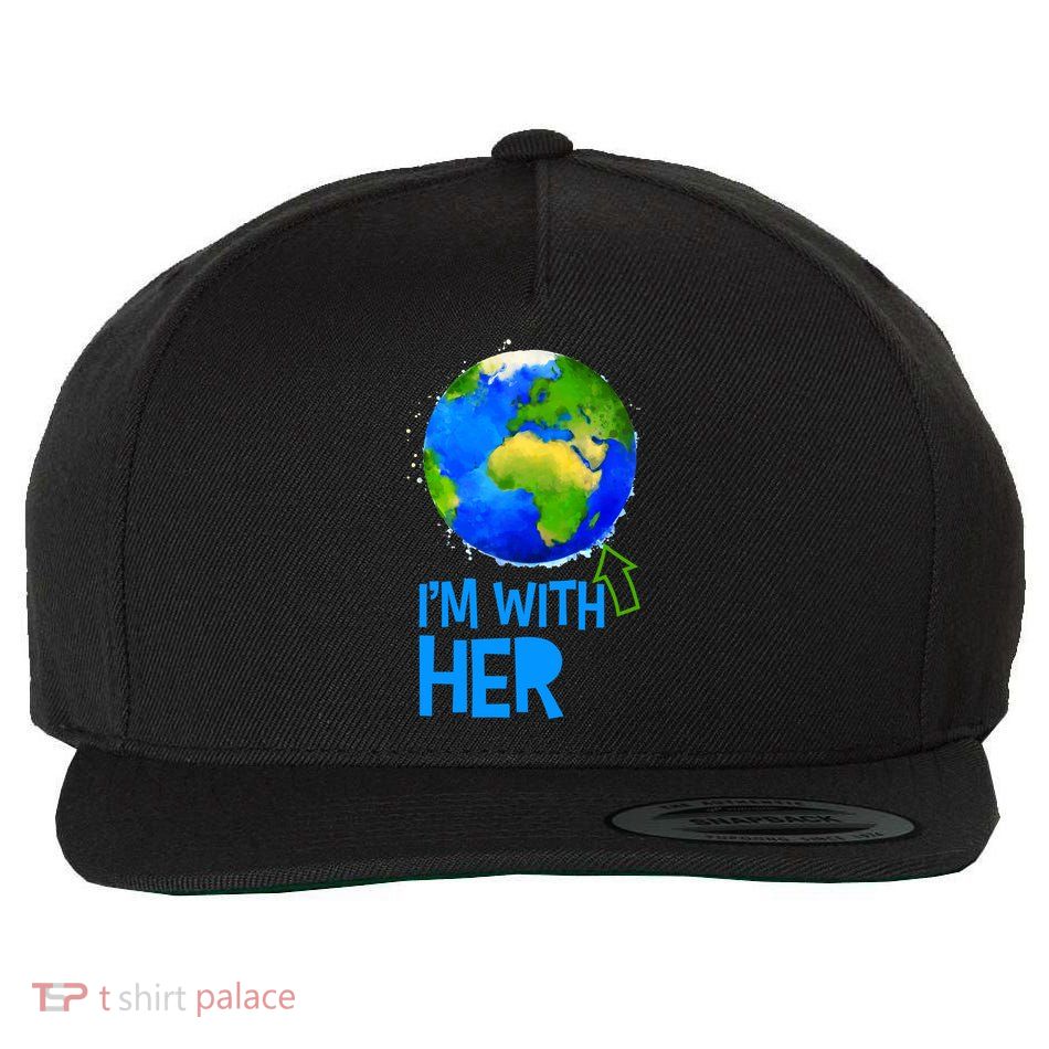 March For Science I'm With Her Earth Globe Scientists Wool Snapback Cap