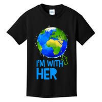 March For Science I'm With Her Earth Globe Scientists Kids T-Shirt