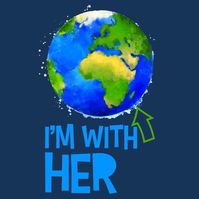 March For Science I'm With Her Earth Globe Scientists Infant Baby Jersey Bodysuit