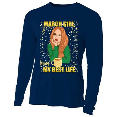 March Girl Living My Best Life Cooling Performance Long Sleeve Crew