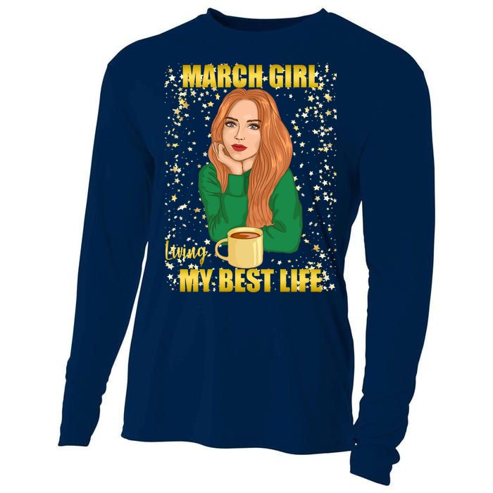 March Girl Living My Best Life Cooling Performance Long Sleeve Crew