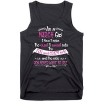 March Girl Sweet But Crazy Funny Birthday Tank Top