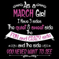 March Girl Sweet But Crazy Funny Birthday Zip Tote Bag