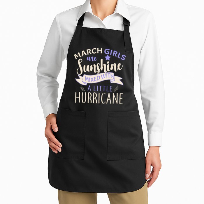 March Girls Are Sunshine Mixed With Hurricane Apron