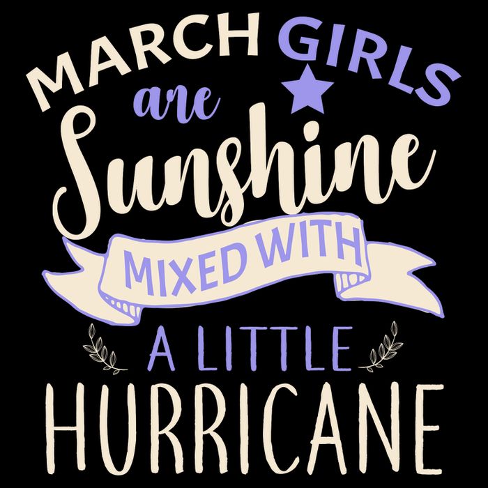 March Girls Are Sunshine Mixed With Hurricane Apron