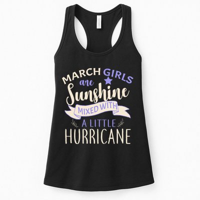 March Girls Are Sunshine Mixed With Hurricane Womens Tank Top