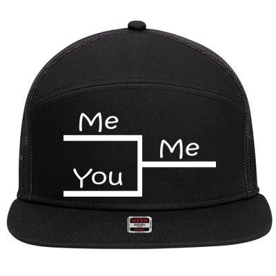 March Me You Bracket I am Better Win Madness 7 Panel Mesh Trucker Snapback Hat