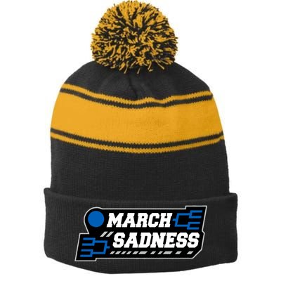 March Sadness 2020 Tournament Bracket Stripe Pom Pom Beanie