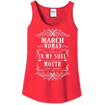 March Woman Funny Birthday Ladies Essential Tank