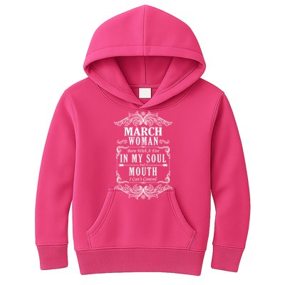 March Woman Funny Birthday Kids Hoodie
