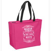 March Woman Funny Birthday Zip Tote Bag